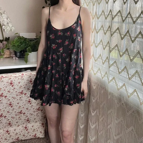 brandy melville black flowy dress Danyela Dress